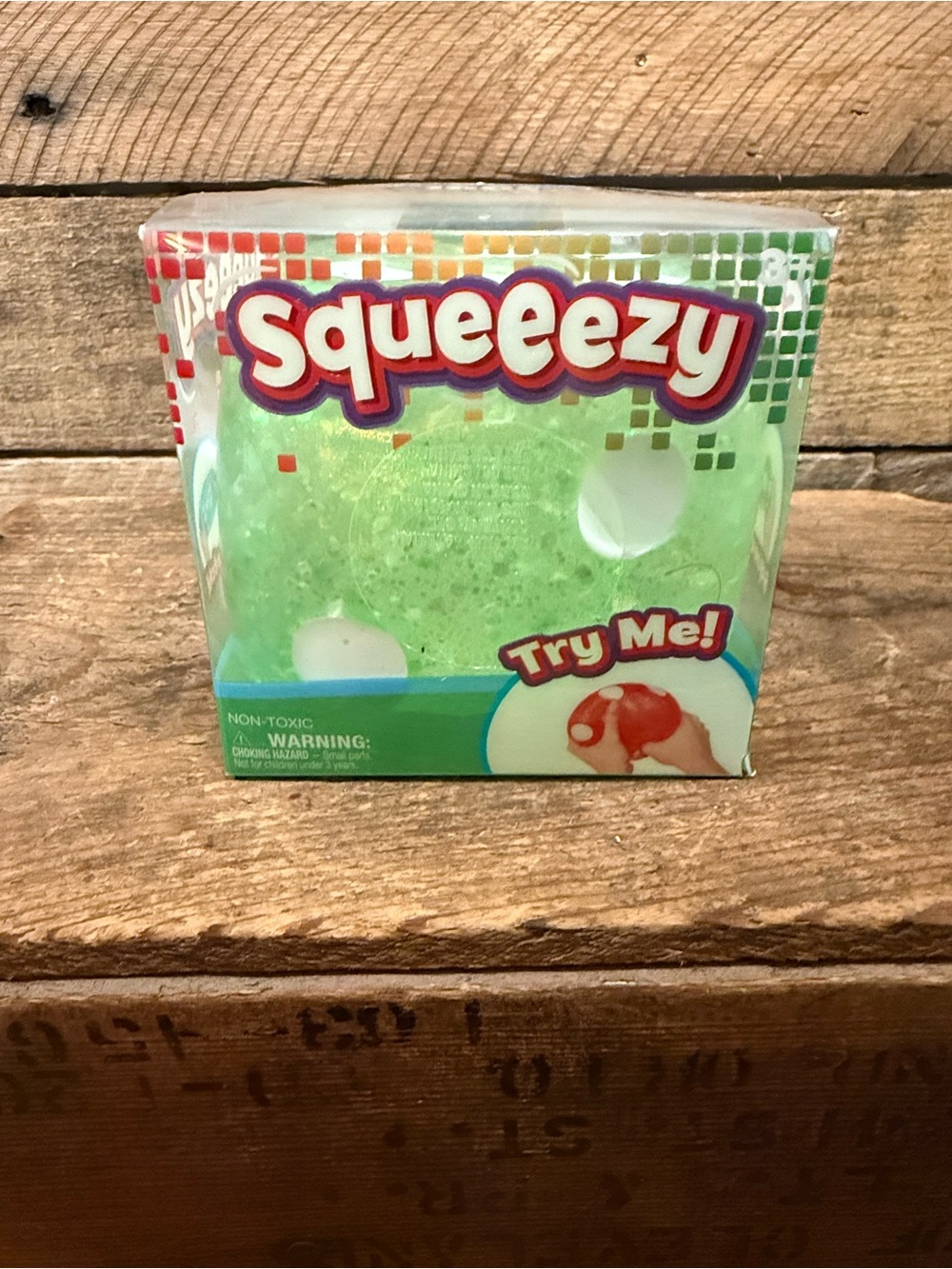 Squeeezy Green Dice Squishy Toy - NWT